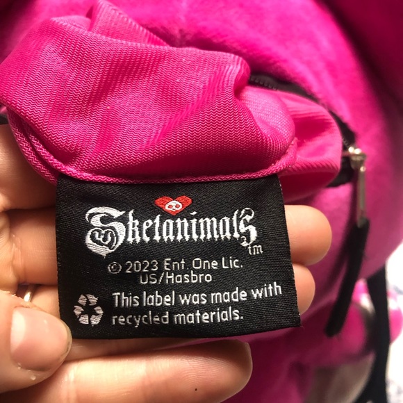 New w/o Tags!  - Skelanimals Jack Pink Cat Plush Backpack Official - Picture 4 of 5